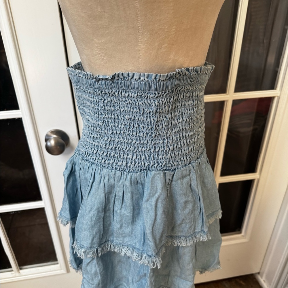 Aerie Blue Tiered Women's Skirt NWOT - Picture 5 of 5